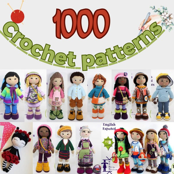 1000 Offers Crochet Pattern,  Amigurumi Keychain patterm , ENGLISH Digital Download